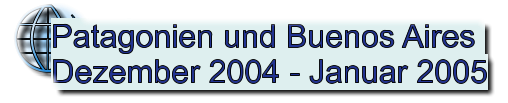 Patagonien und Buenos Aires   Dezember 2004 - Januar 2005